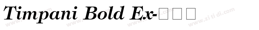Timpani Bold Ex字体转换